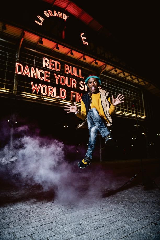 Tebza from the Red Bull Dance Your Style world final in Paris, France in 2019.   Photo by Little      Shao/Red Bull Content Pool.