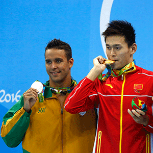Chad le Clos and Sun Yang (Getty Images)