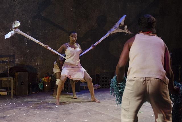 Chuma Sopotela performs in a scene from Karoo Moose. Picture: CuePix/Harold Gess – National Arts Festival 2016