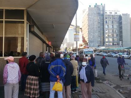 Pensioners queue to apply for SASSA grants during