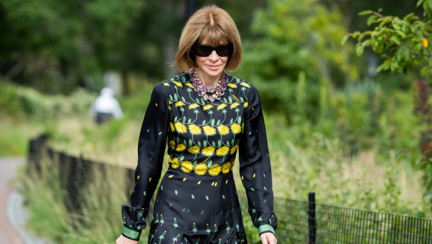Vogue editor, Anna Wintour, is taking time to smell the flowers during these uncertain times. Photo by Christian Vierig/Getty Images