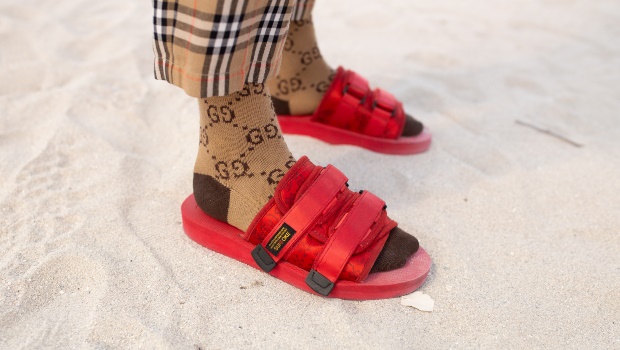 Suicoke sandals worn with Gucci socks. Photo by Matthew Sperzel/Getty Images