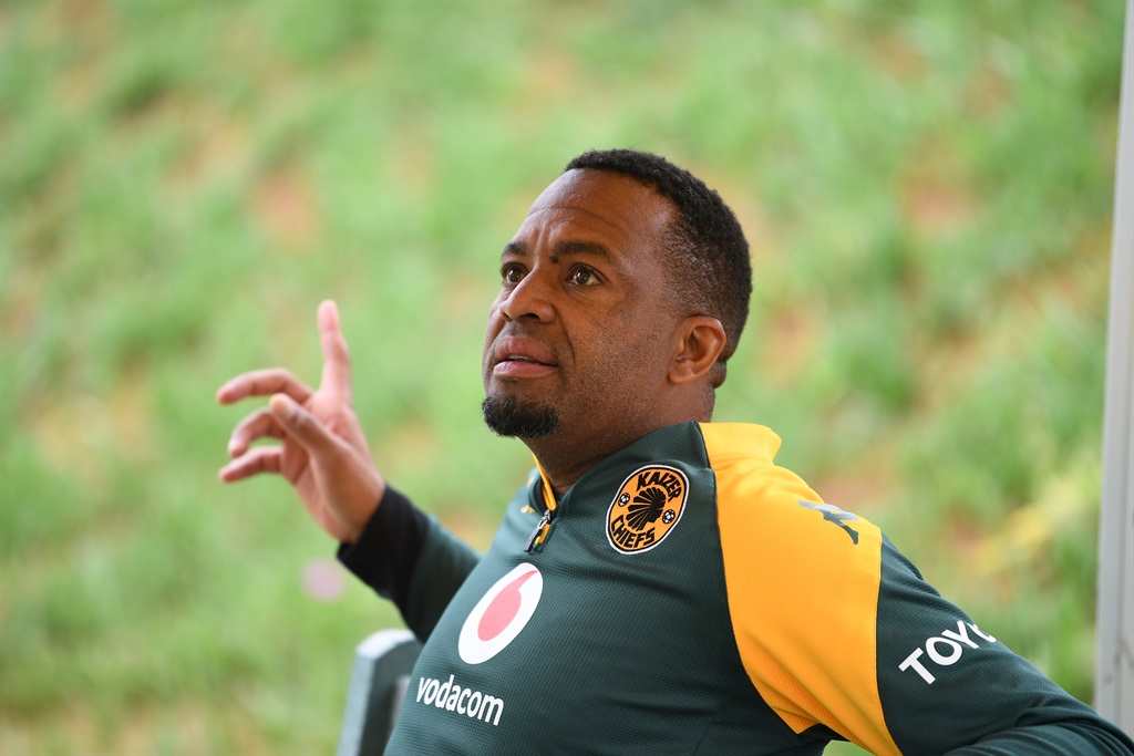 Itumeleng Khune during the Kaizer Chiefs Heart on the Sleeve CSI Activation at Kaizer Chiefs village on 11 October 2023 in Johannesburg. 