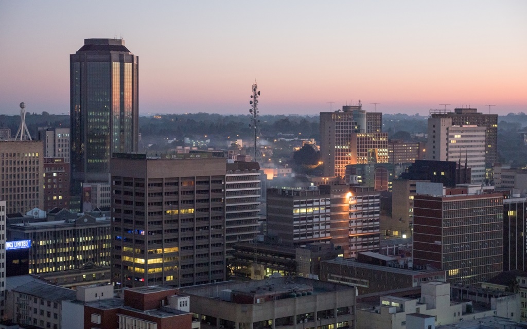 Harare's central business district.