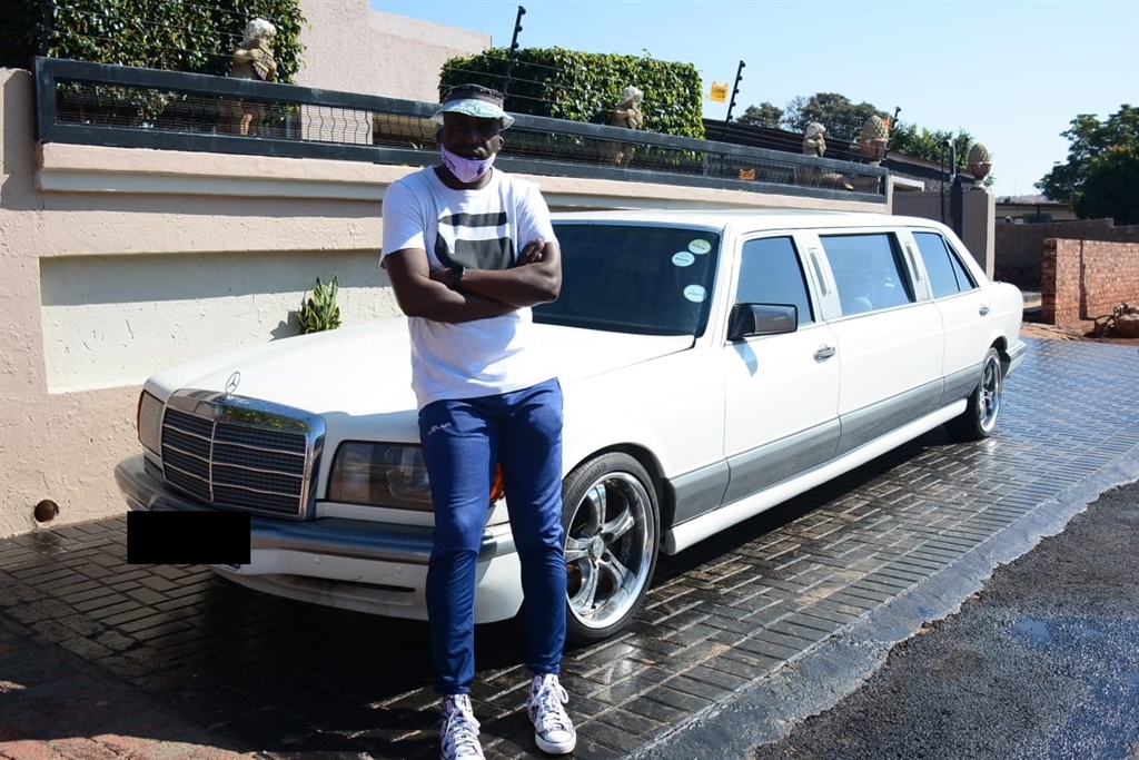 Legendary soccer player, Edward 'Magents' Motale, says his limousine is not for hire but his pride and joy ride. Photo: Raymond Morare