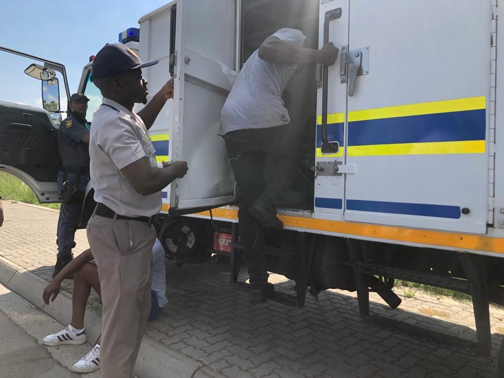 Suspects arrested for various crimes during Operation Shanela in Woodmead. Photo by Sylvester Sibiya
