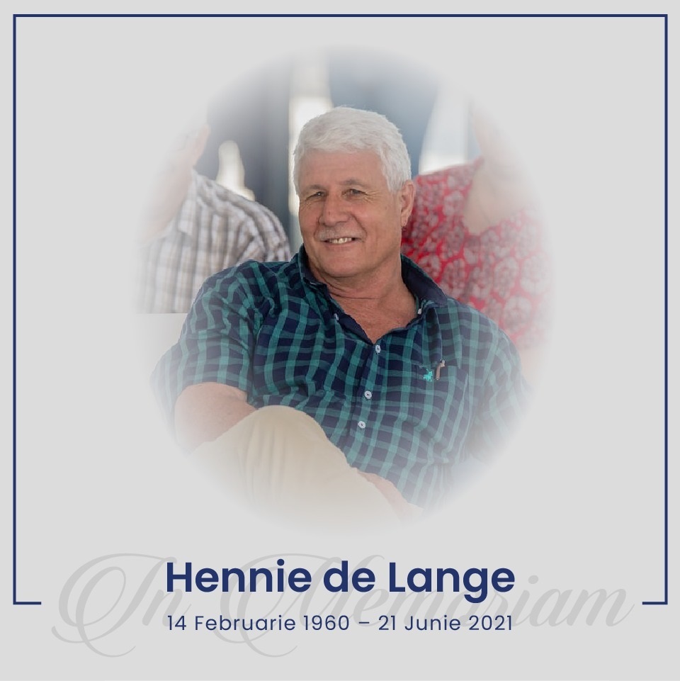 Mnr. Hennie de Lange, voorsitter van die Unigrain en neXgro-groep, wat Maandag gesterf het. Hy was 61 jaar oud. Foto: Verskaf