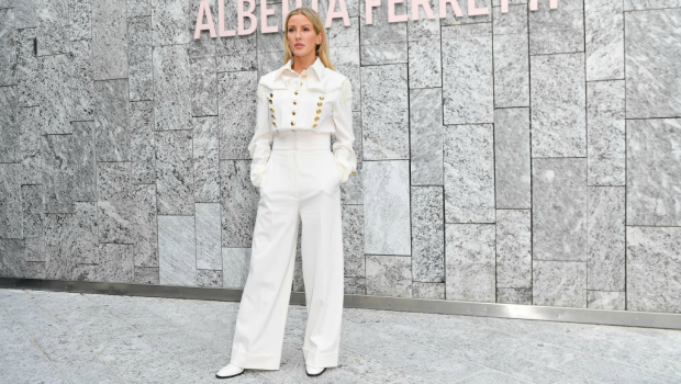 Ellie Goulding at the Alberta Ferretti fashion show during the Milan Fashion Week Spring/Summer 2020. Photographed by Jacopo Raule