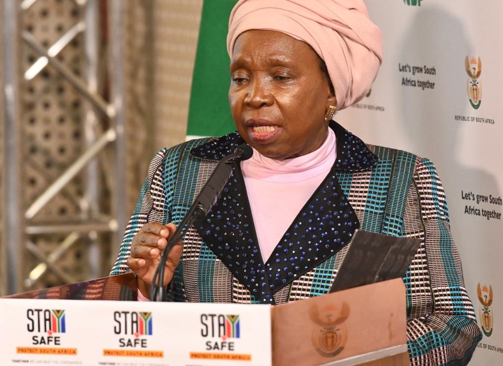 Minister of Cooperative Governance and Traditional Affairs Nkosazana Dlamini-Zuma.  