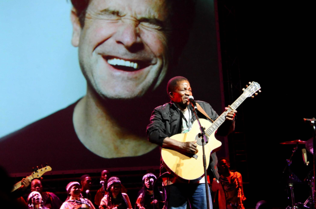 Sipho Mchunu during the memorial service of the late South African music legend Jonny Clegg at the Sandton Convention Centre on July 26, 2019.