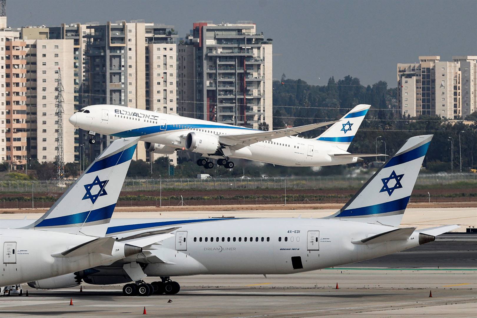 An Israeli airline El-Al Boeing 787-9 Dreamliner pictured at Ben-Gurion Airport near Tel Aviv.