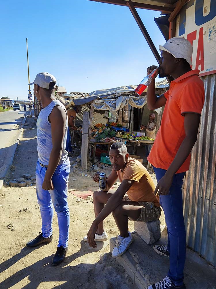 Muzi and his crew began drinking at 9am because they waited long enough, they say. Picture: Muhammad Hussain/City Press