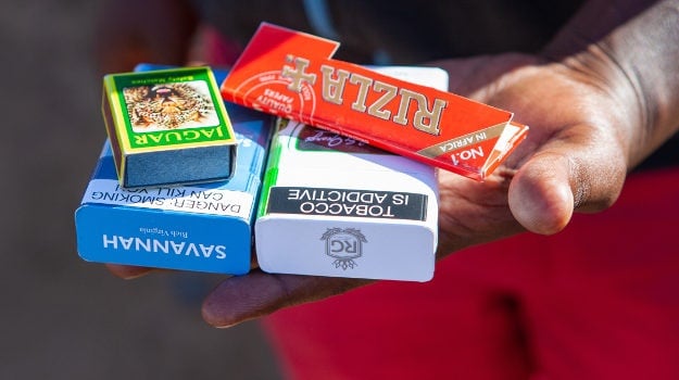 Cigarettes for sale in Johannesburg in May during the lockdown. Picture: Gallo Images/Papi Morake