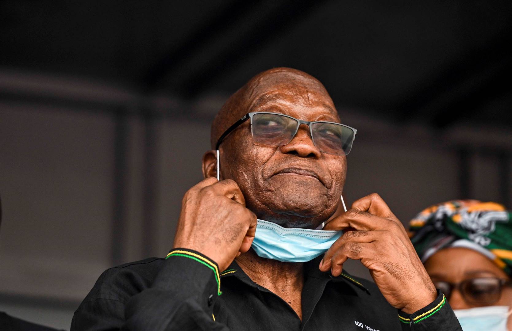 Oudpres. Jacob Zuma  spreek Sondag in Nkandla sy ondersteuners toe. Foto: Mlungisi Louw