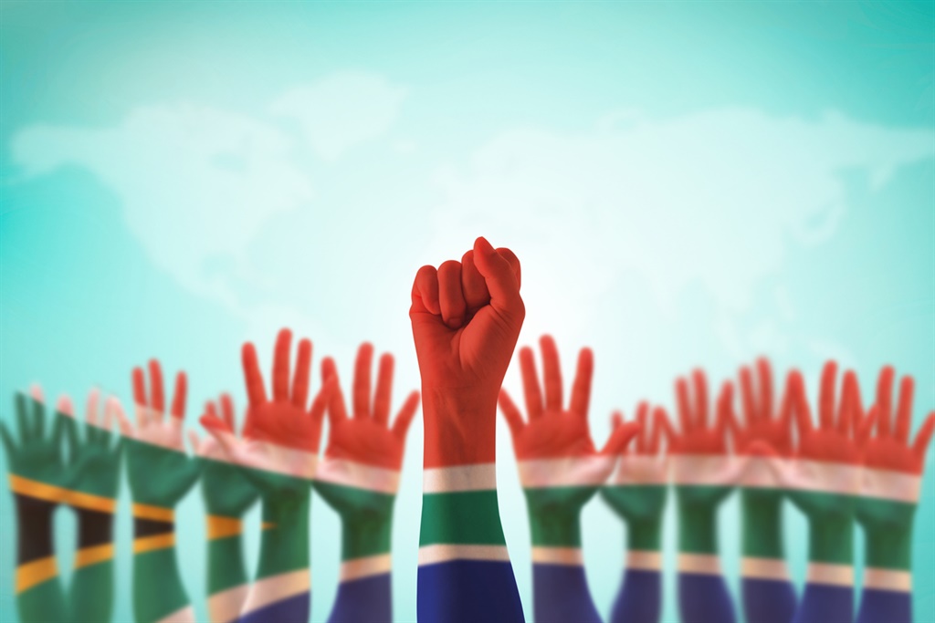 South Africa national flag on hands. Picture: iStock