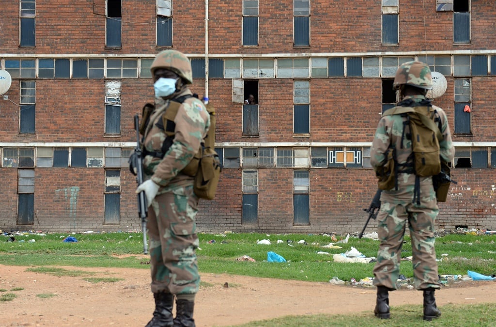 The army deployed in Alexandra, Gauteng, during the lockdown.