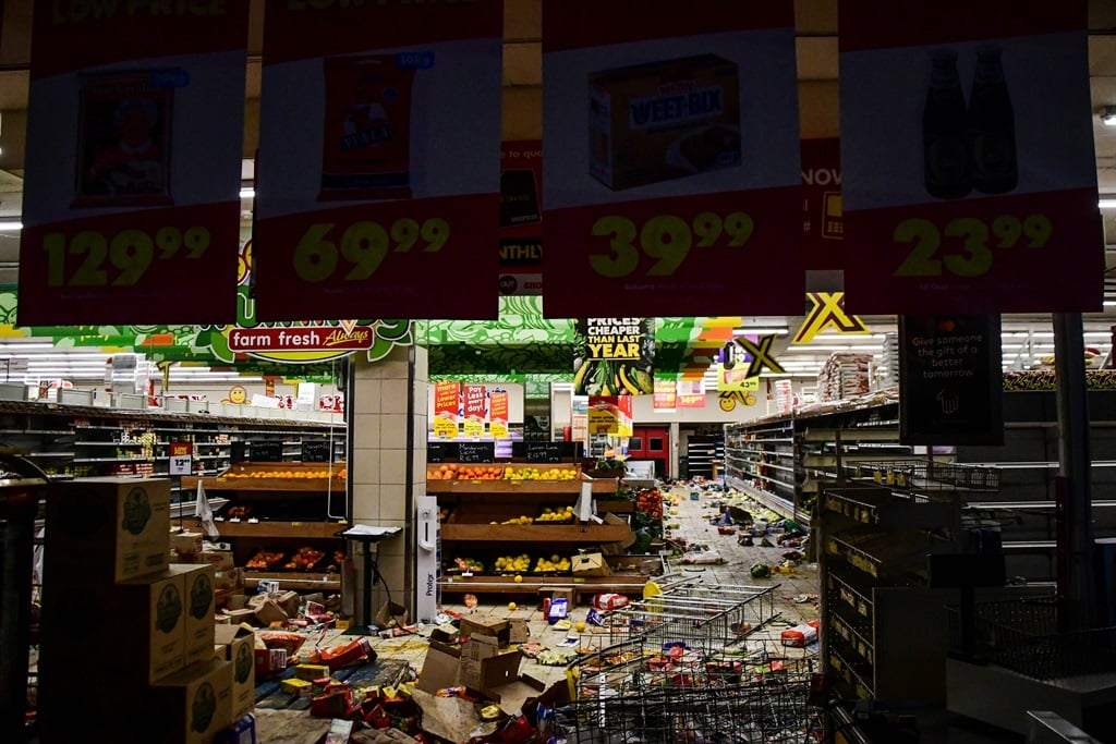 Ransacked Shoprite store in the Durban CBD