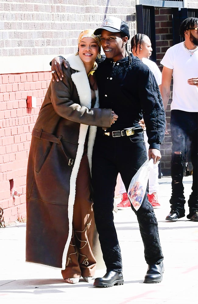 PHOTOS | Rihanna and A$AP Rocky cosy up in NYC on set of new music