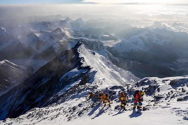 Team members during the expedition to find Sandy Irvines remains on Mt. Everest, in attempt to solve one of the mountains greatest mysteries: who was the first to summit Mt. Everest? (Photo: National Geographic/Matt Irving)