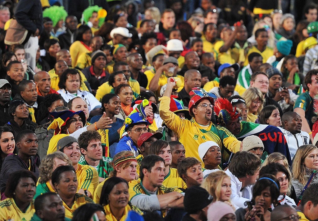 Supporters at the St Georges Park Cricket Stadium during the 2010 World Cup.