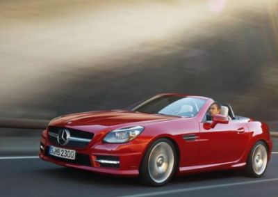 SLS INSPIRED: The headlights may be CLS, but that nose is pure junior SLS. Mercedes-Benz’s third-generation SLK – the company’s new hardtop Z4 killer...