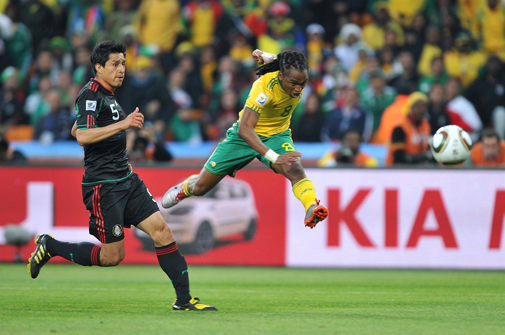 Siphiwe Tshabalala says playing in the World Cup was a dream come true Picture: Wire picture