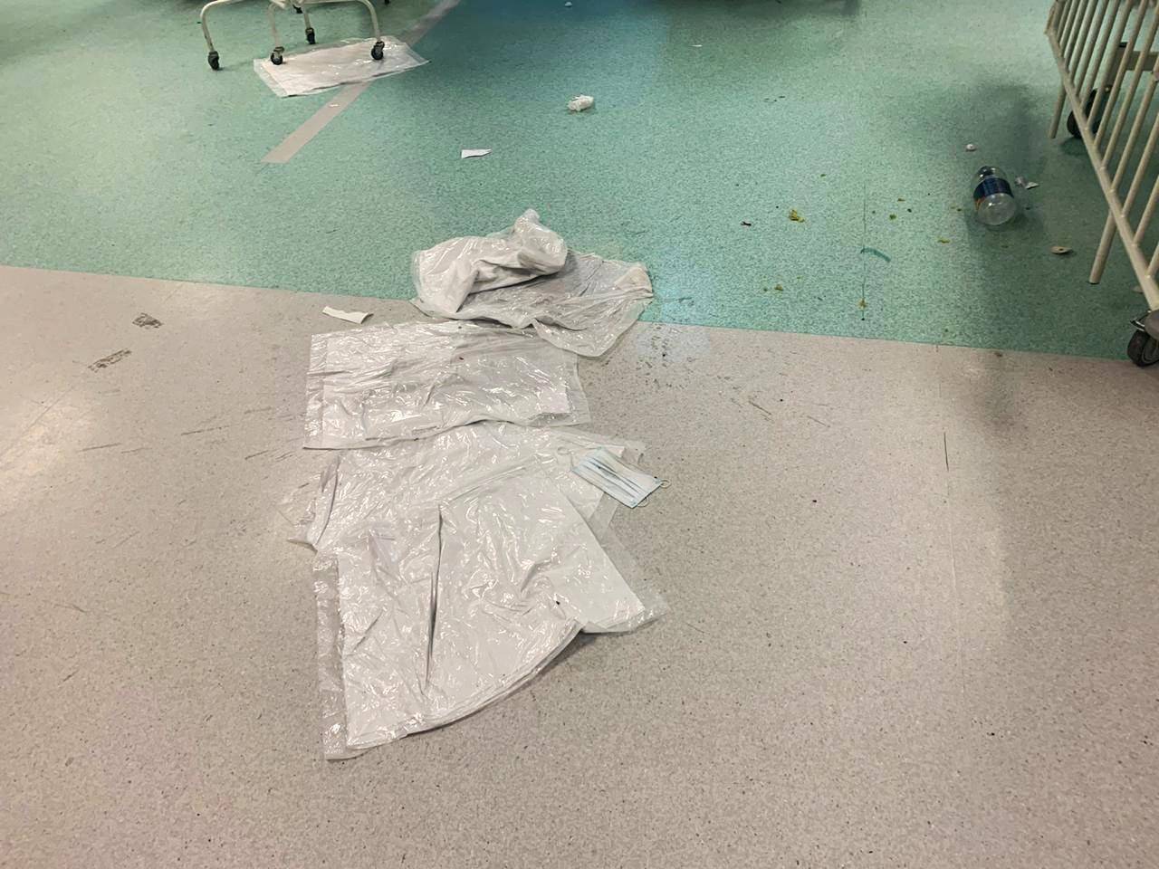  Dirt lying all over the floors of the Livingstone hospital in Port Elizabeth Picture: Supplied