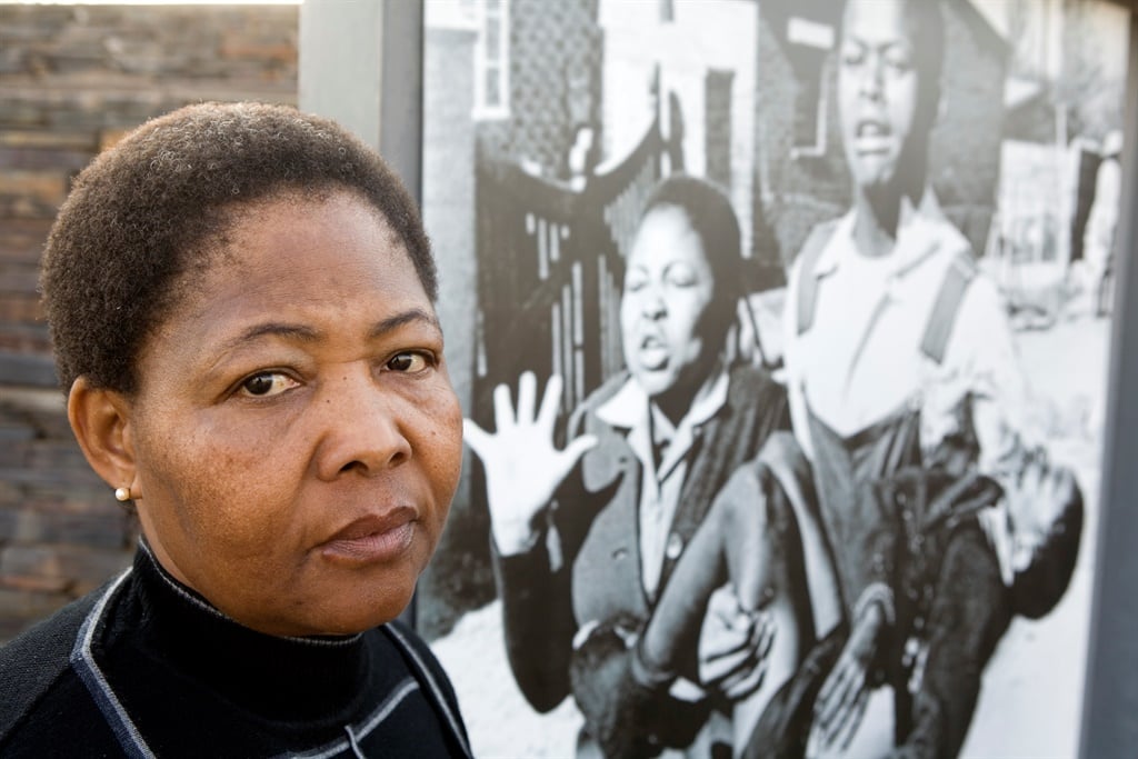 Antoinette Sithole, sister of Hector Peterson who was murdered by South African police, during the Soweto uprising.