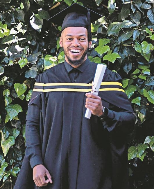Cedric Fourie graduated from the University of Cape Town. Photo from Instagram