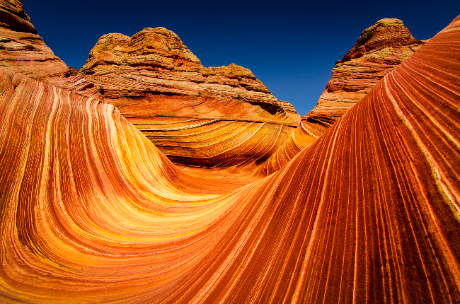 The Wave in Arizona in the US is a sandstone formation that’s been carved out by water and wind since the Jurassic age.  (Photo: Getty Images/Gallo Images)