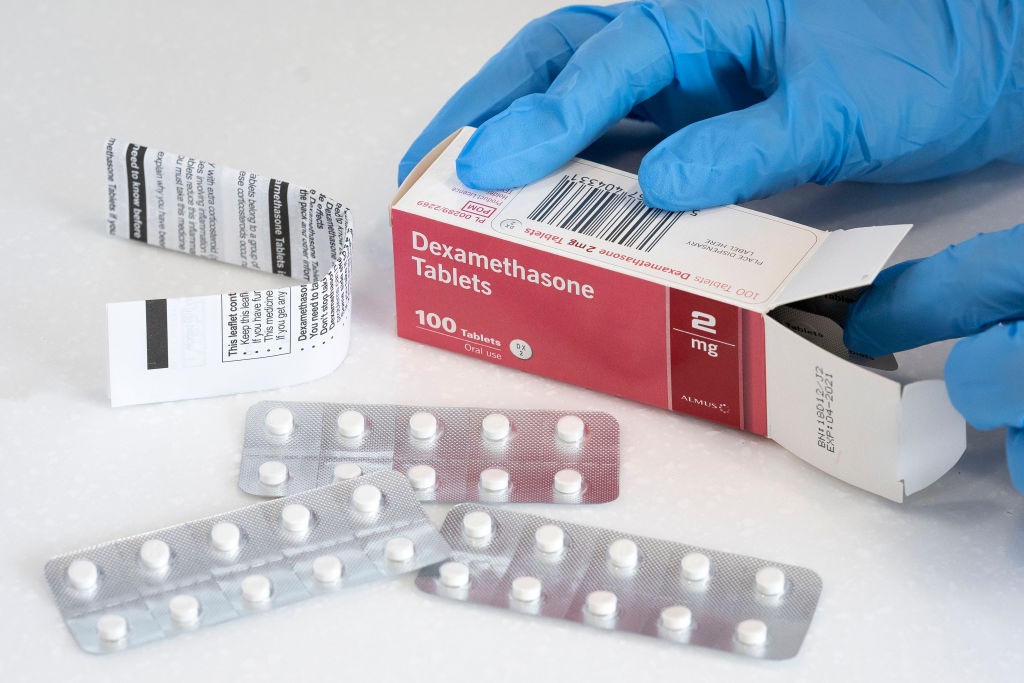 A box of Dexamethasone tablets 