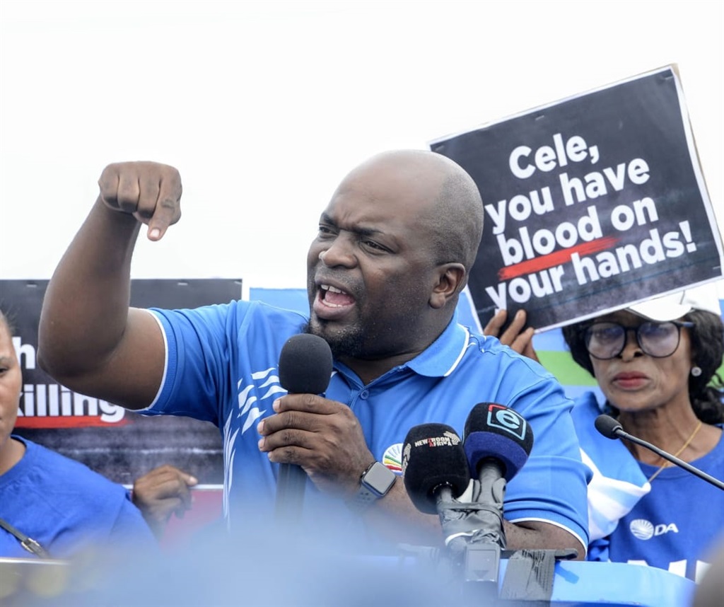 The Gauteng DA leader and premier candidate, Solly Msimanga said the province doesn't have a master plan when it comes to its infrastructure. Photo by Raymond Morare 