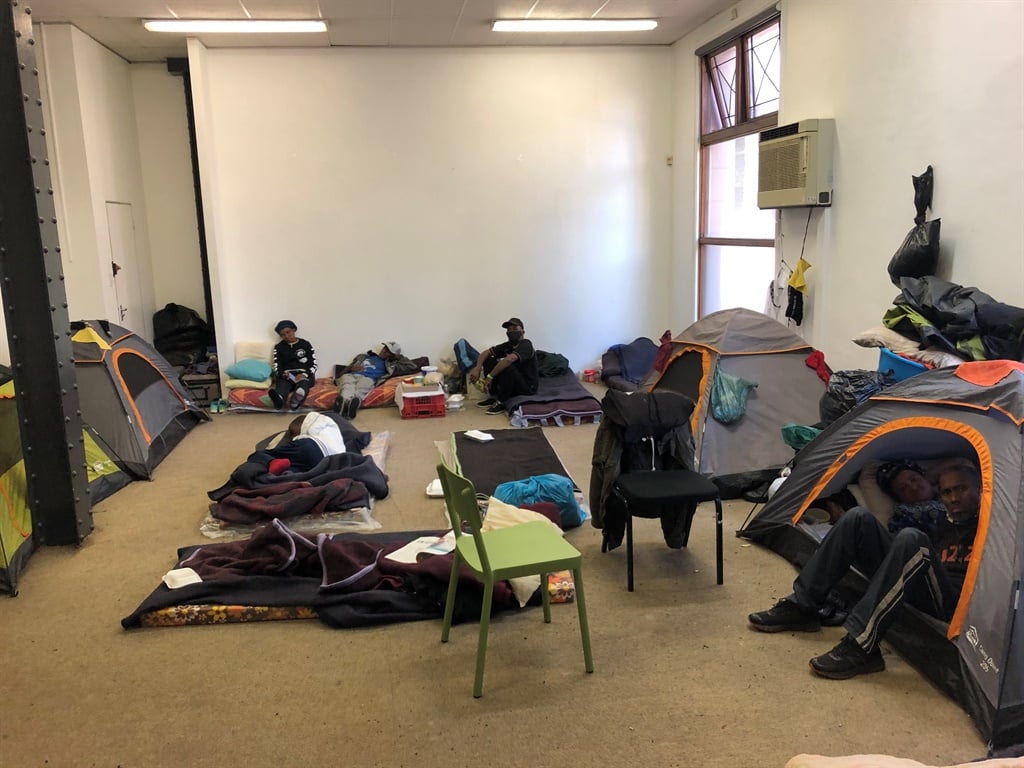 The Community Chest have availed their offices in Bree Street to a group of homeless people as shelter during the winter months. (Lucas Nowicki, GroundUp)