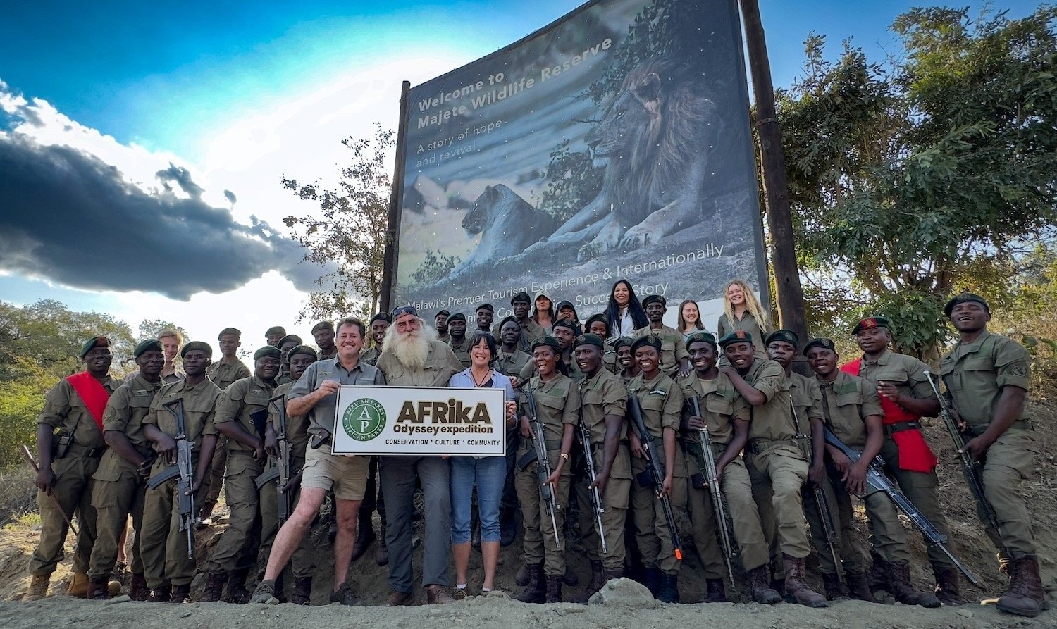 Kingsley Holgate's Afrika Odyssey team braves floods to spread wildlife conservation awareness 