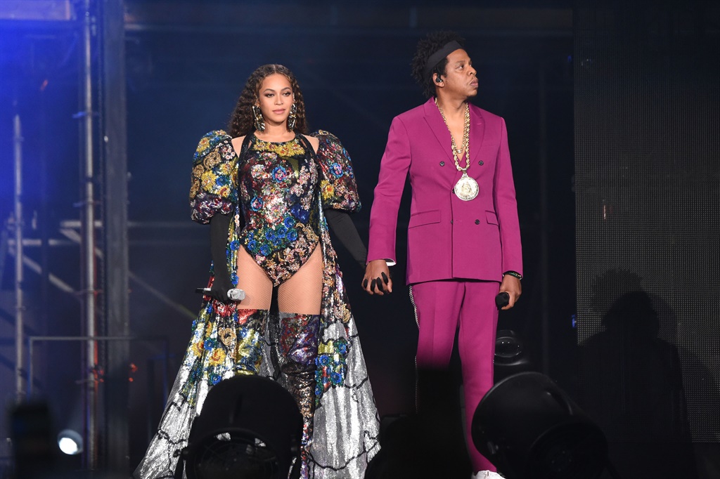 Beyonce and Jay-Z perform during the Global Citizen Festival: Mandela 100 at FNB Stadium in Johannesburg. Shortly before their performance, Tyler Perry announced that he would be partnering with BeyGood to facilitate the Global Citizen Fellowship Program.  (Photo by Kevin Mazur/Getty Images for Global Citizen Festival: Mandela 100)