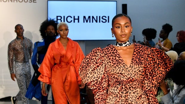 Runway show by Rich Mnisi at ESSENCE Fashion House for New York Fashion Week at Affirmation Arts in New York. Photo by Slaven Vlasic/Getty Images for ESSENCE