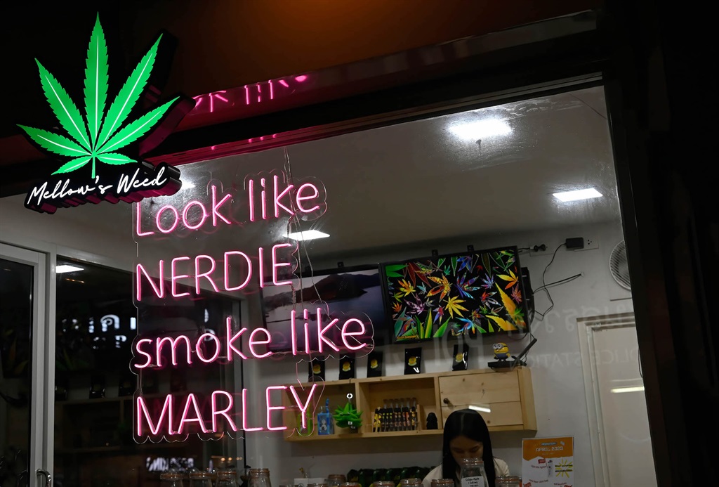 The Mellows Weed marijuana outlet in Bangkok, in March 2023. (Paul Lakatos/SOPA Images/LightRocket via Getty Images)
