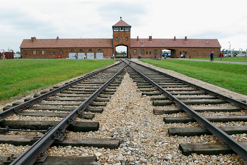 Entrance to the infamous Auschwitz-Birkenau death 