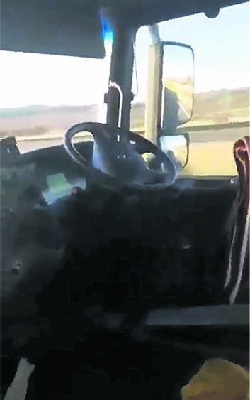 What appears to be an invisible, truck-driving tokoloshe in the video that went viral.