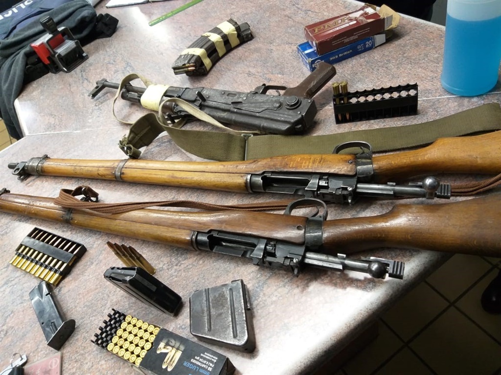 MAN found with two rifles 