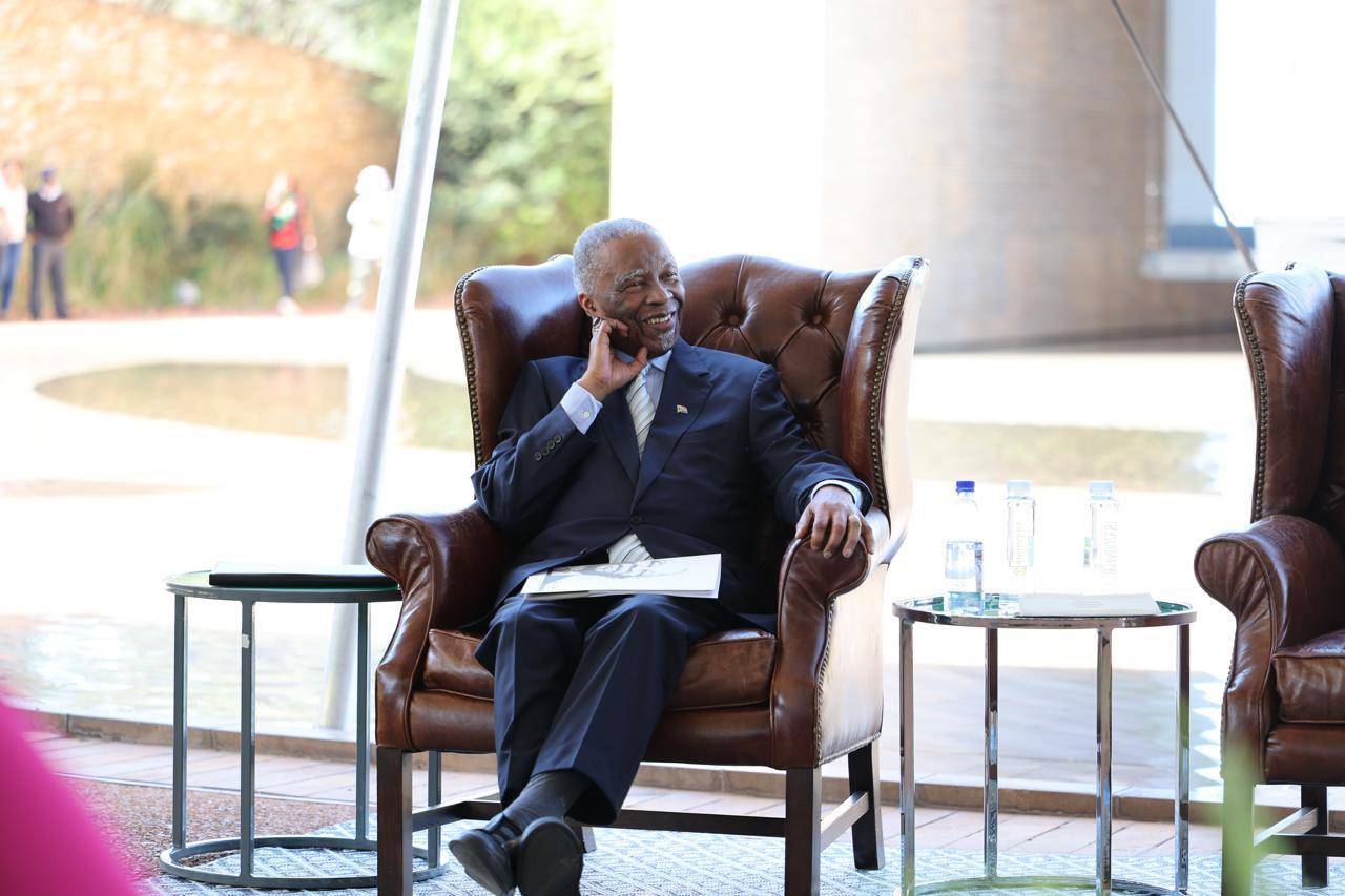 Oudpres. Thabo Mbeki het Dinsdag ’n toespraak by Vryheidspark in Pretoria gelewer oor 30 jaar van demokrasie.   Foto: X/ANC