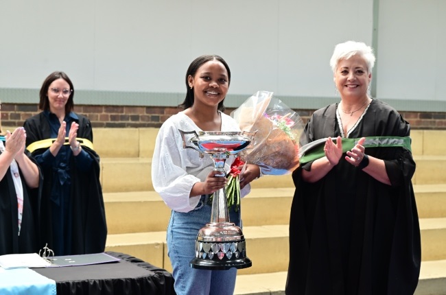Nkanyezi was honoured as a top matric student at St. Dominics Catholic school for girls in Boksburg.