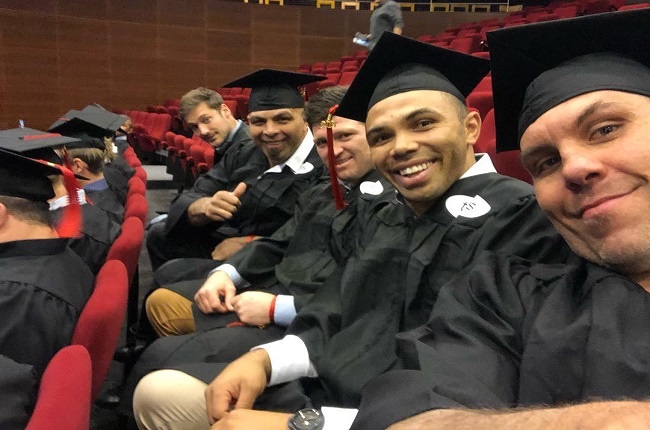 Bryan Habana last year graduated from business school. (Twitter)