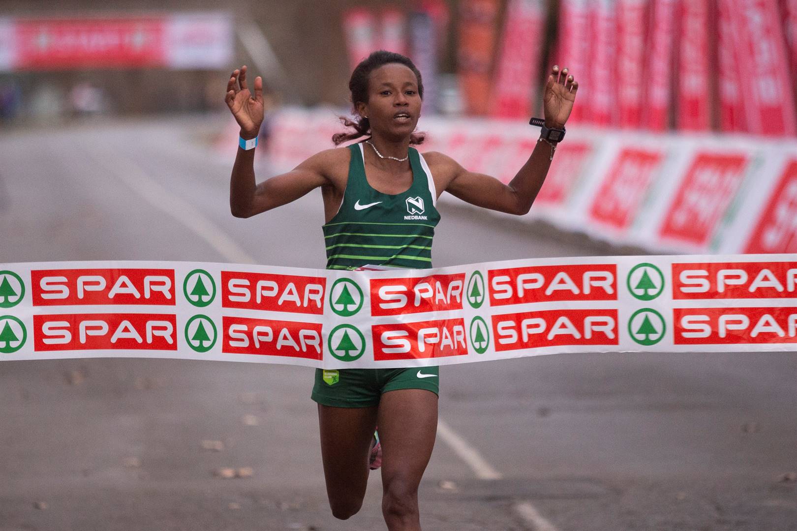 Ethiopian Tadu Nare wins the Spar Women’s Challenge in Maritzburg. Photo: Supplied