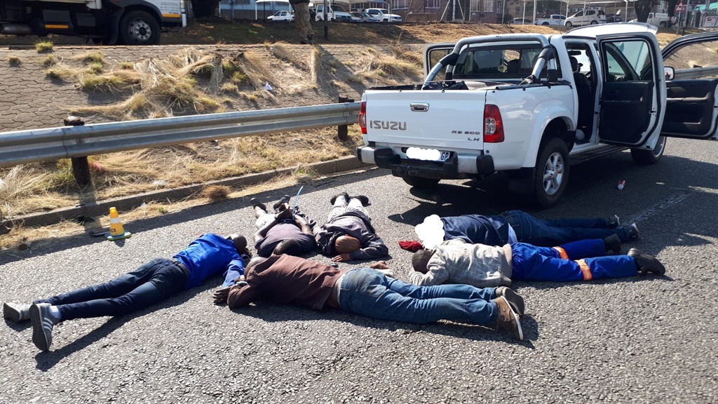 Police arrested six men in Tulisa Park, Johannesburg, on Monday, 20 July 2020. It's alleged they were on their way to rob a store at a local shopping centre.