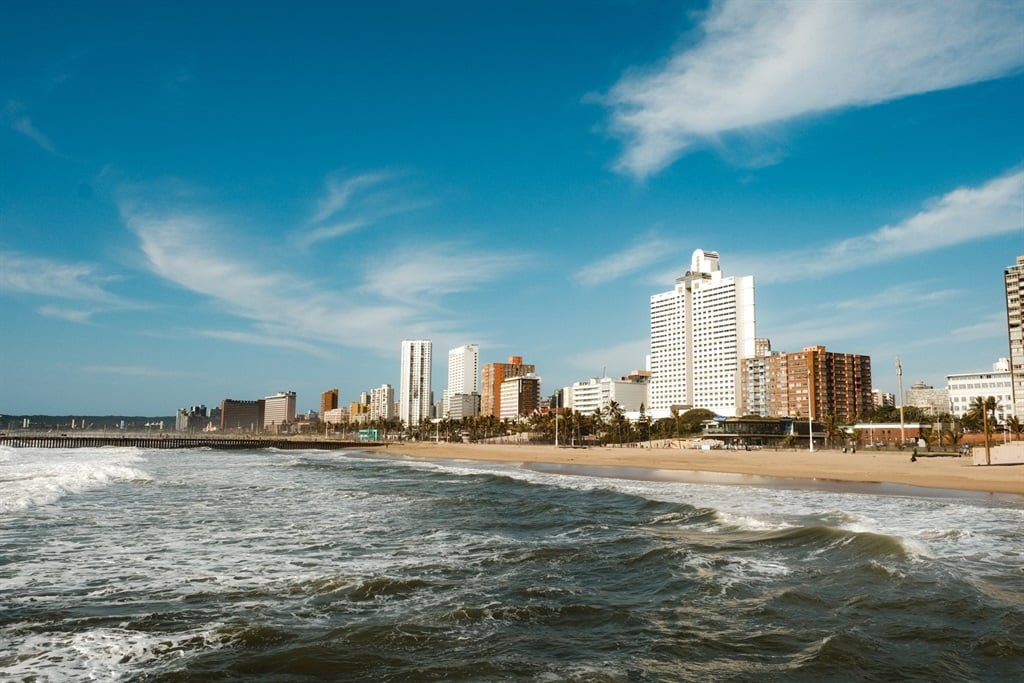 The Durban beachfront, seen from a North Beach pier. (Jan Gerber/News24)