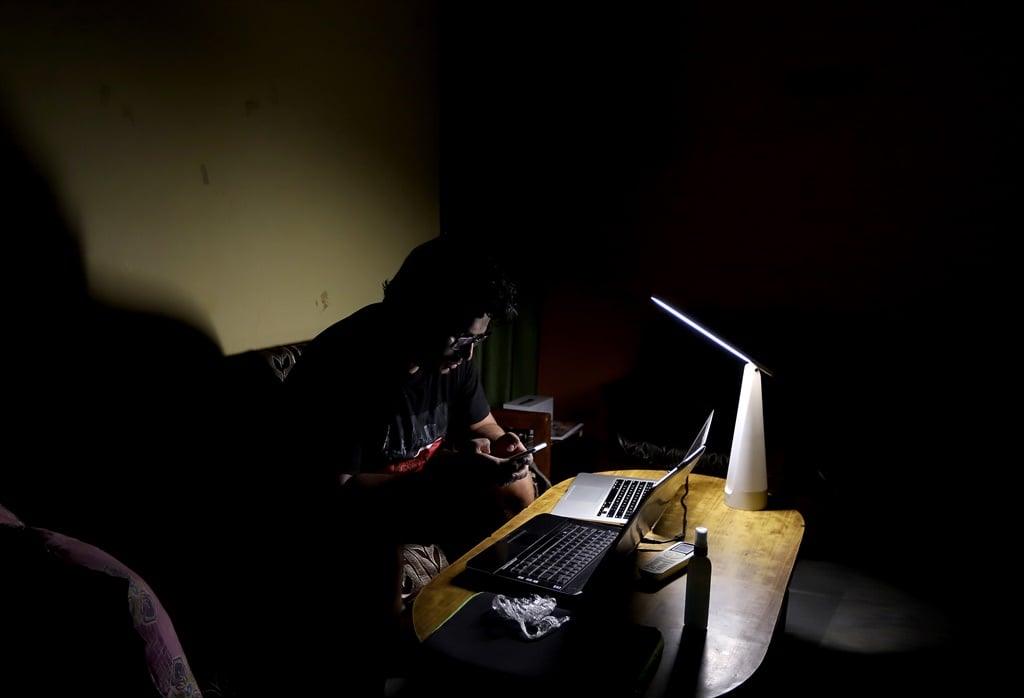 Bhawani Singh, a software engineer, works from his house as his office was closed during a nationwide lockdown in view of the coronavirus pandemic. Picture: Amarjeet Kumar Singh/SOPA Images/LightRocket via Getty Images