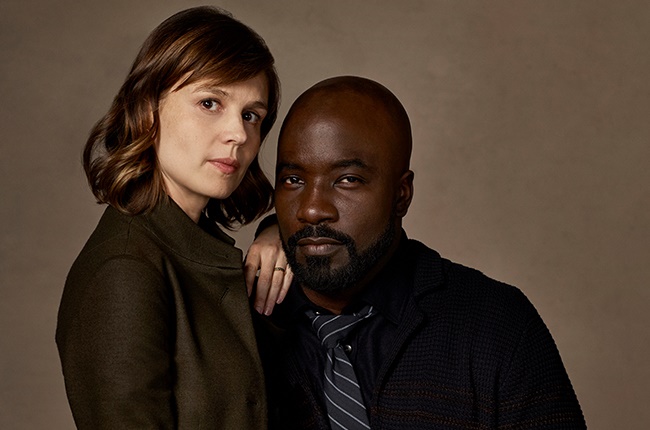 Katja Herbers and Mike Colter in Evil.