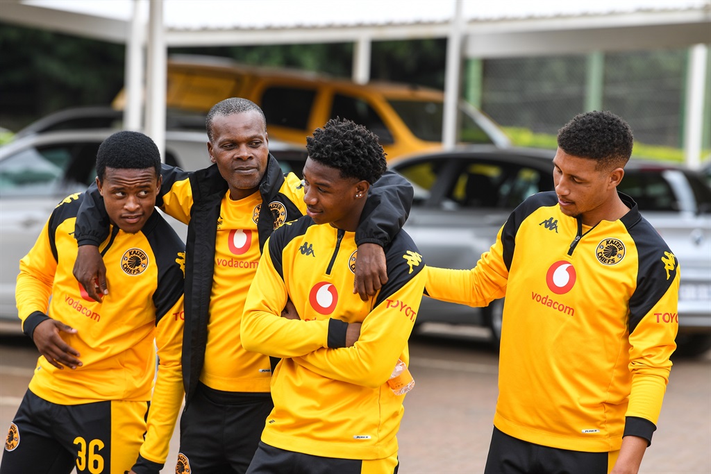 Kaizer Chiefs players, coaches meets young players during the Kaizer Chiefs Heart on Sleeve CSI Activation at Kaizer Chiefs Village on October 11, 2023 in Johannesburg, South Africa. 