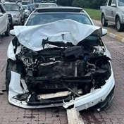 Car crash lands Shebeshxt in hospital